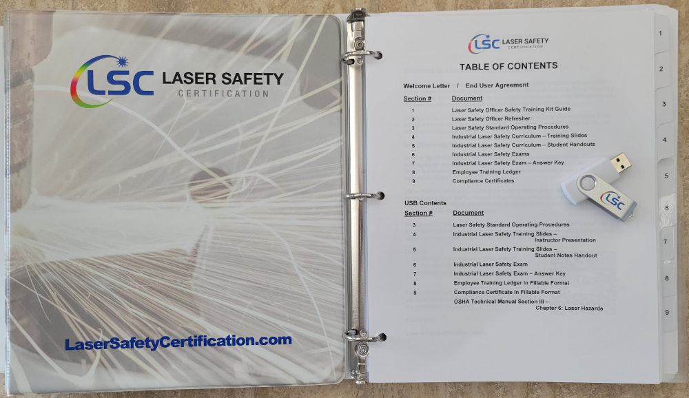 What s in the Laser Safety Officer Laser Safety Kit? Laser Safety