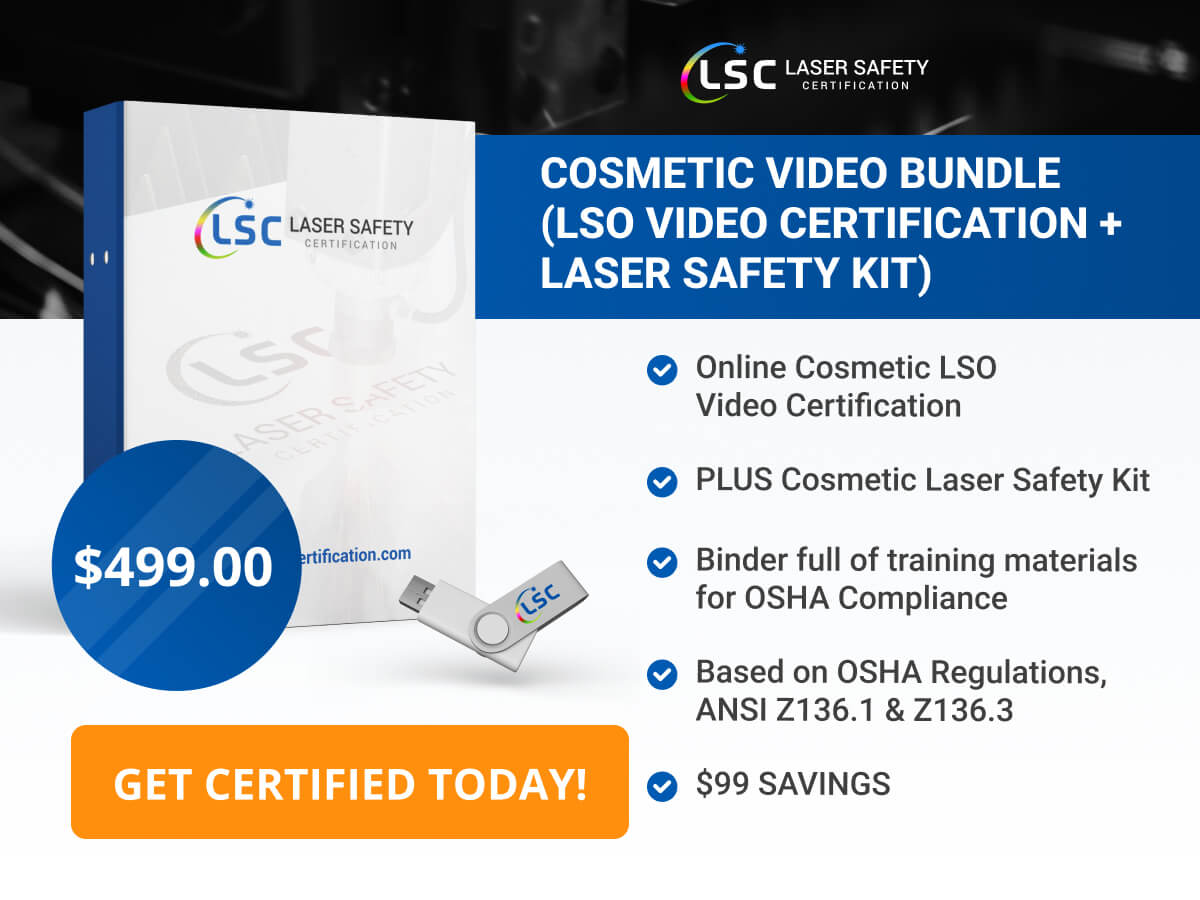 Cosmetic video bundle + laser safety kit.