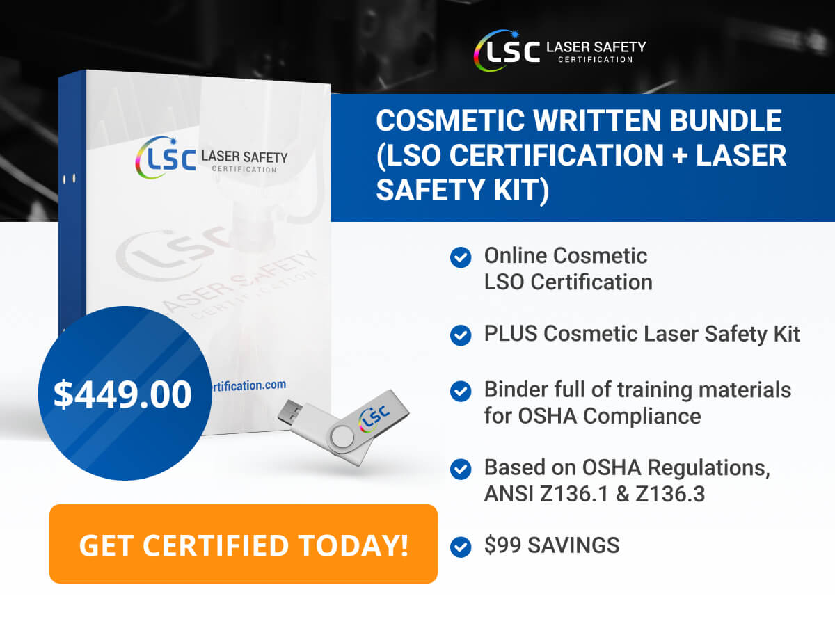 Cosmetic written bundle safety certification laser kit.