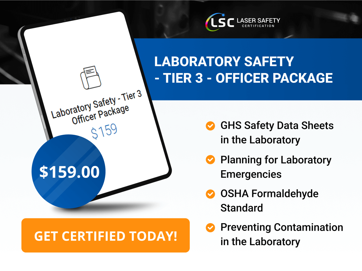 Laboratory safety tier 3 officer package.